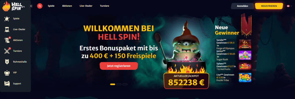 Hell Spin Casino Willkommenspaket