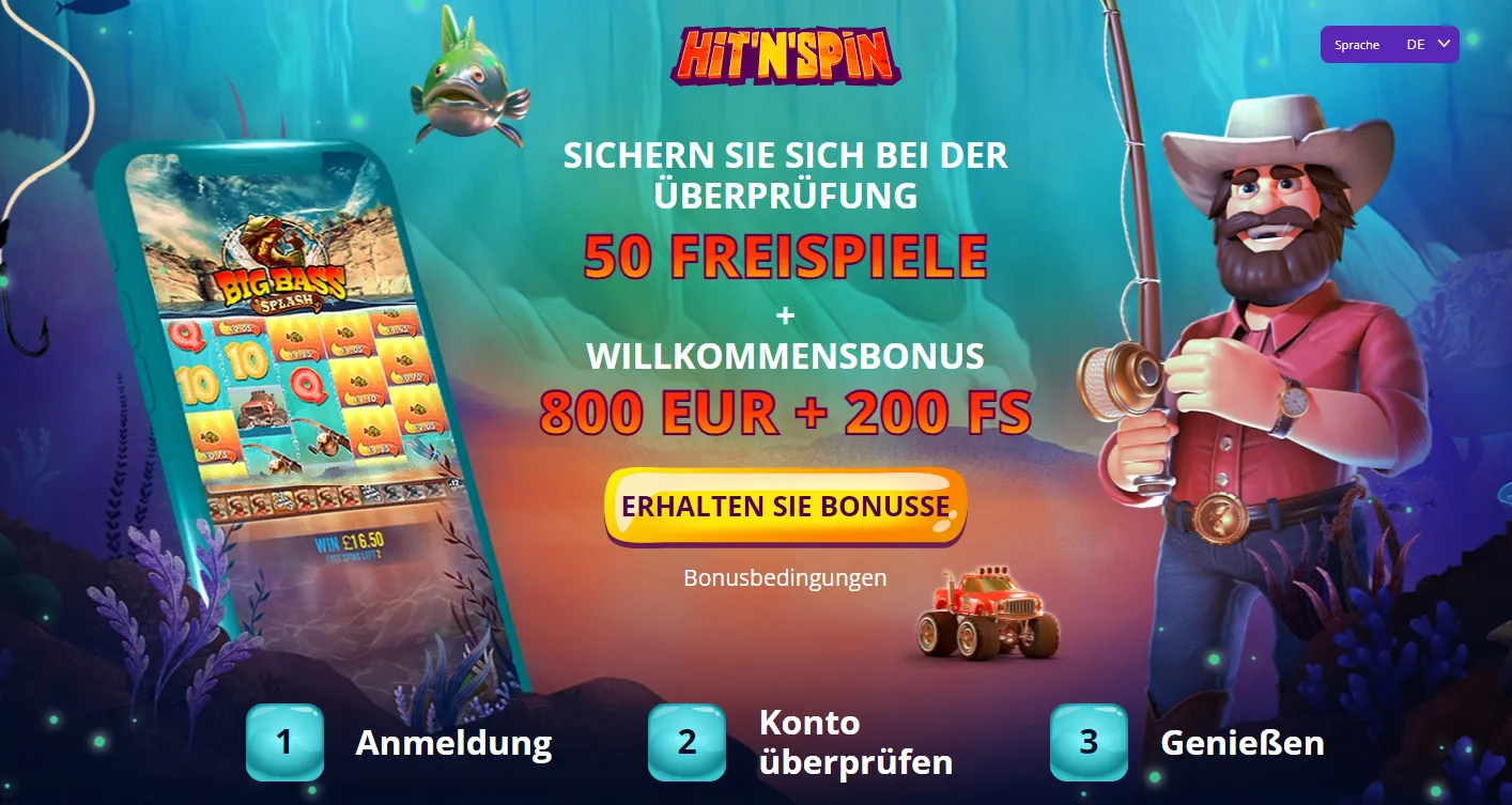 Hitnspin Casino 50 Freispiele ohne Einzahlung