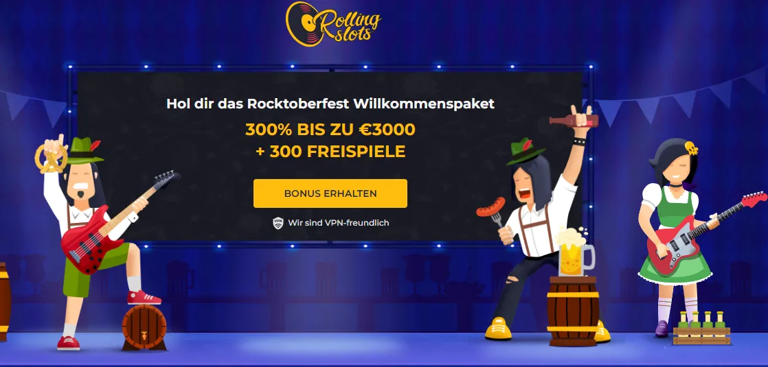 Willkommensbonus rolling slots Casino