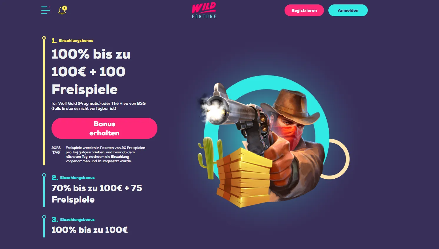 Wild Fortune Casino Willkommensbonus