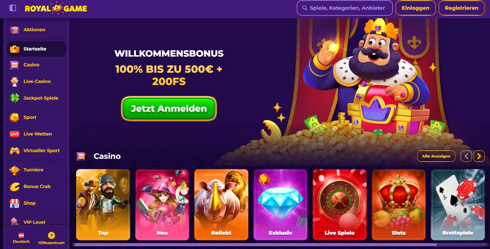 Royal Casino Willkommensbonus