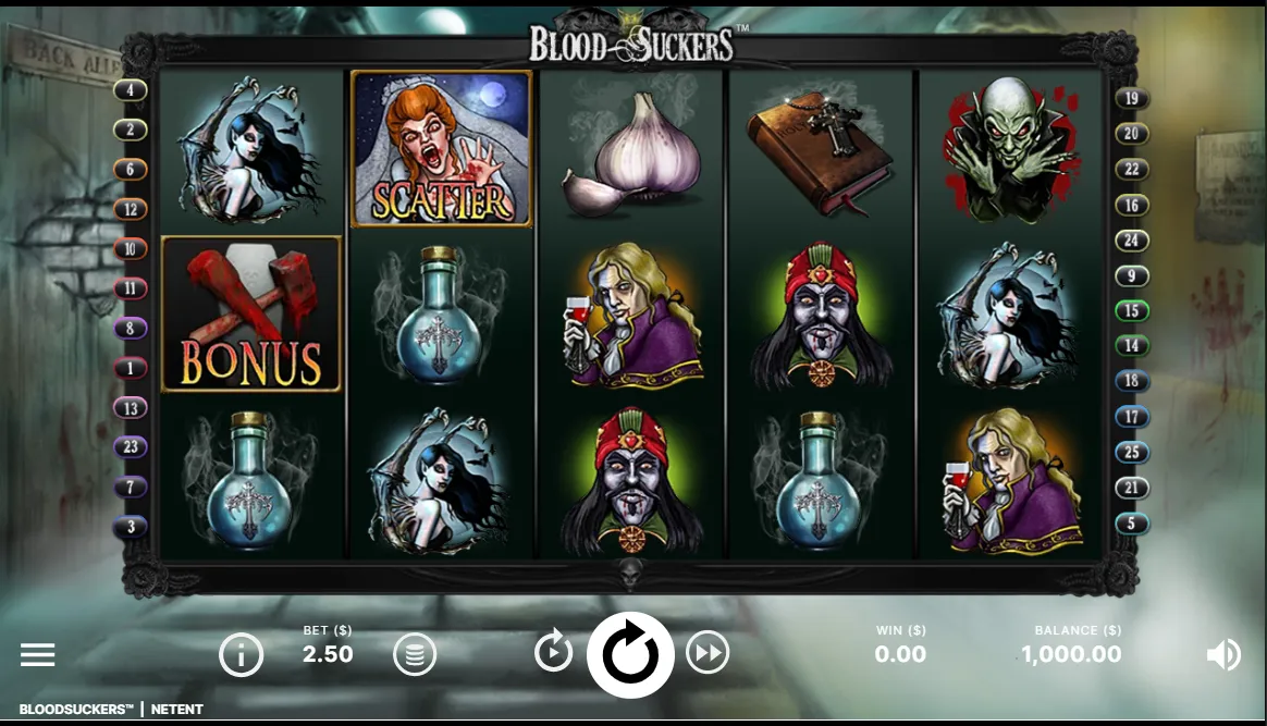 Blood Suckers slot mit niedriger Volatilität