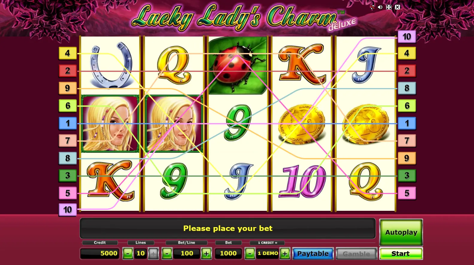 Lucky Lady’s Charm Deluxe online slot