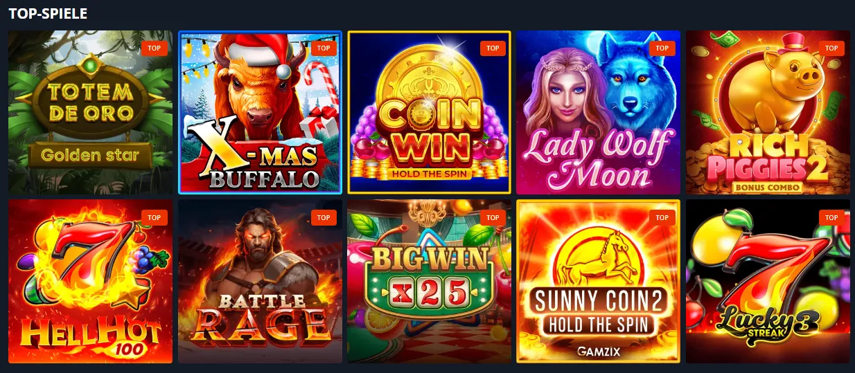 Golden Star Casino Top-spiele