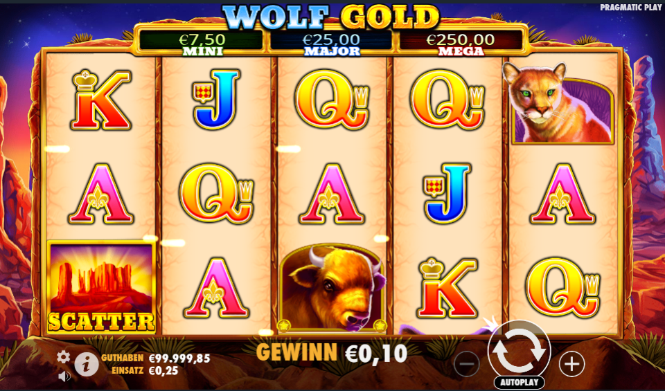 Spielgrafik Wolf Gold slot