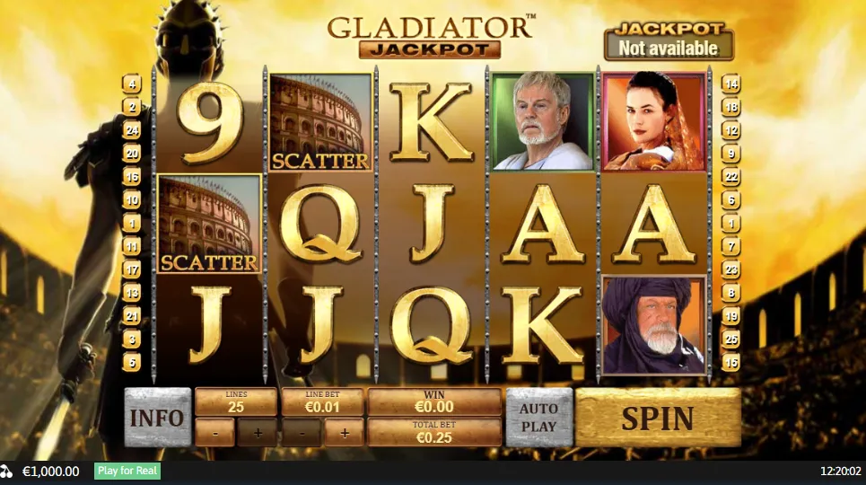 Slot Gladiator Jackpot Progressive