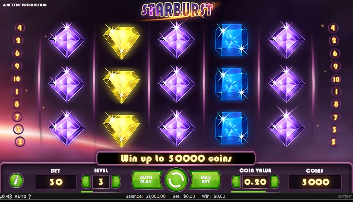 Starburst slot