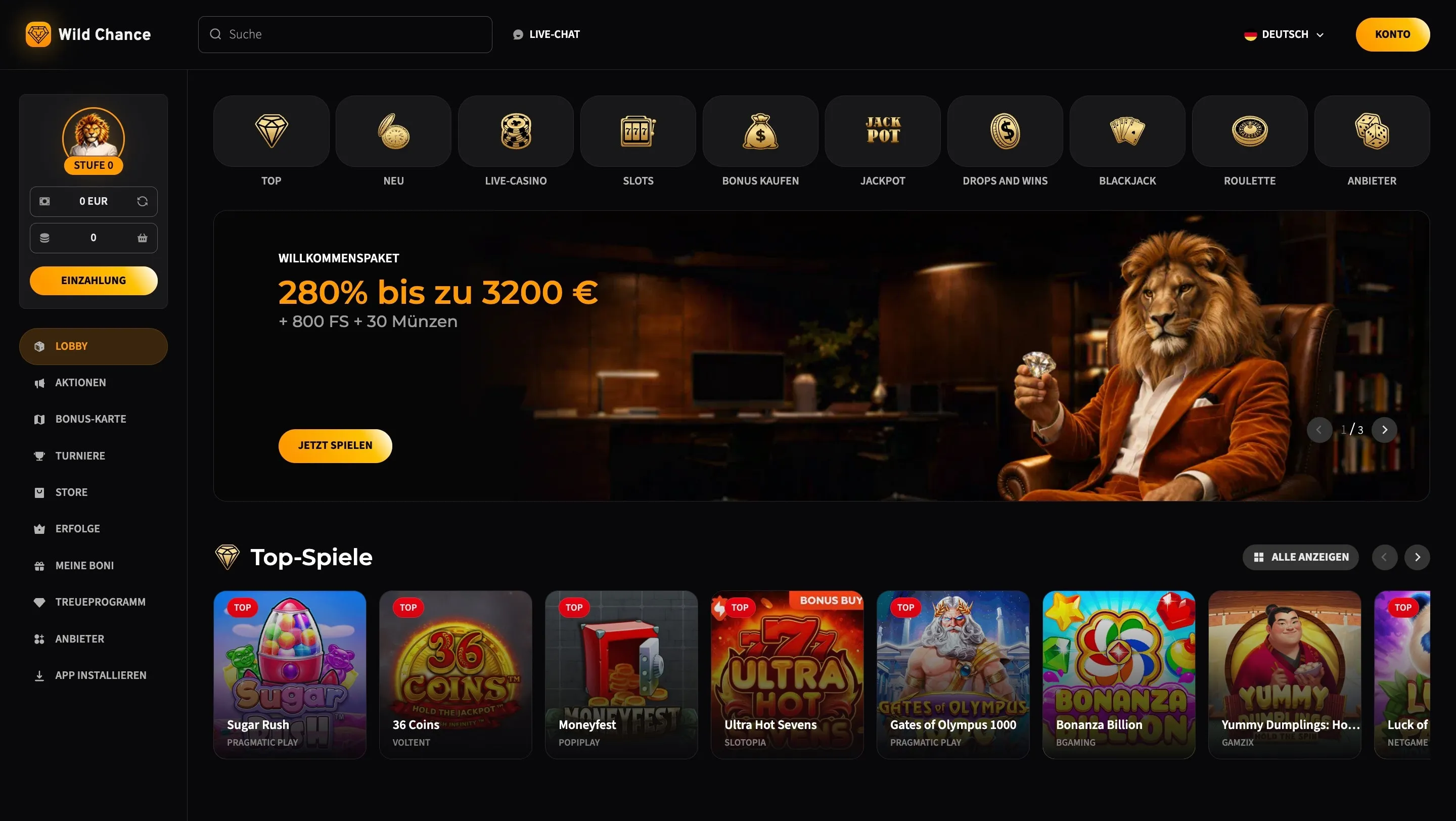 Wild Chance Casino ohne Verifizierung Wild Chance Online Casino ohne KYC